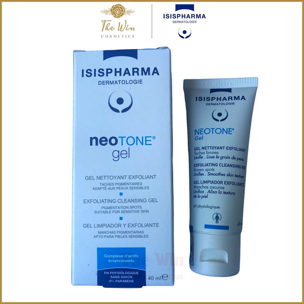 Sữa rửa mặt trắng sáng da Neotone Gel - ISIS Pharma 150ml & 40ml