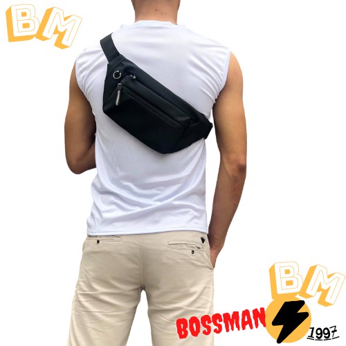 [ TV007 ]Túi Đeo Chéo Nam Unisex Thời Trang Chống Nước  - Túi Bao Tử Dệt Trơn Trượt Nước Đeo Hông Lưng Bụng - BOSSMAN | BigBuy360 - bigbuy360.vn