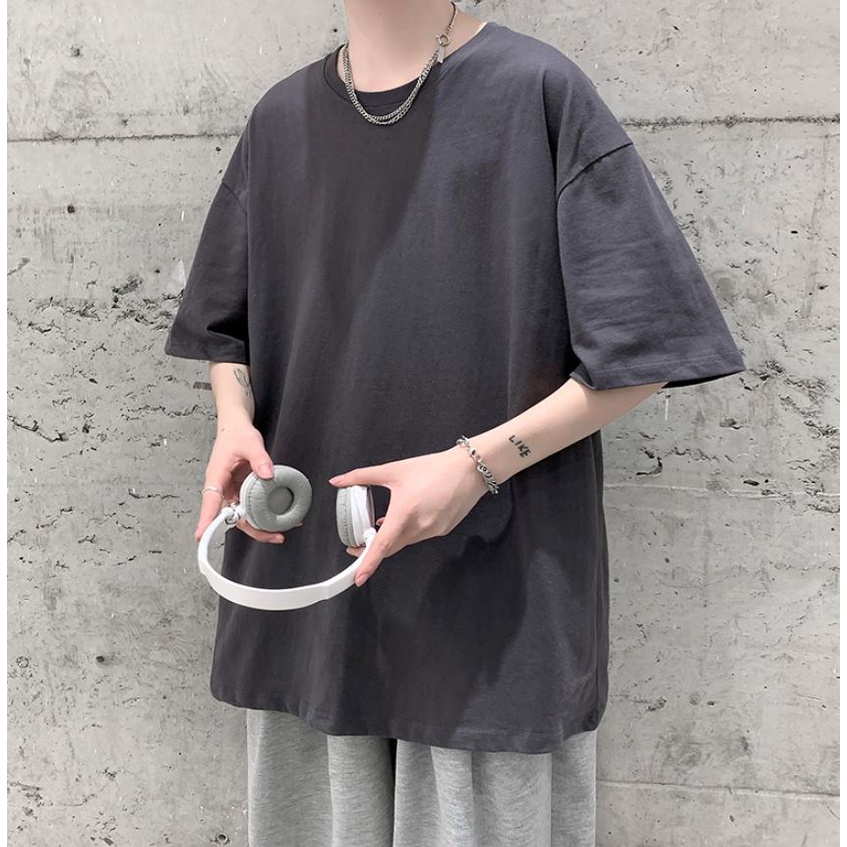 Áo thun tay lỡ nam nữ oversize trơn basic nhiều màu moonzshop | BigBuy360 - bigbuy360.vn
