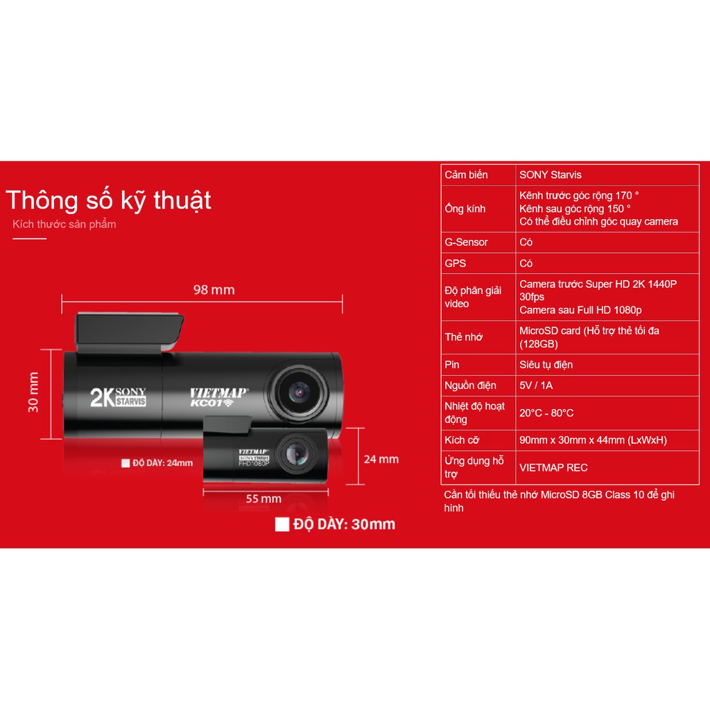 [Miễn Phí Lắp Đặt] Camera Hành Trình Vietmap KC01 CBGT | BigBuy360 - bigbuy360.vn