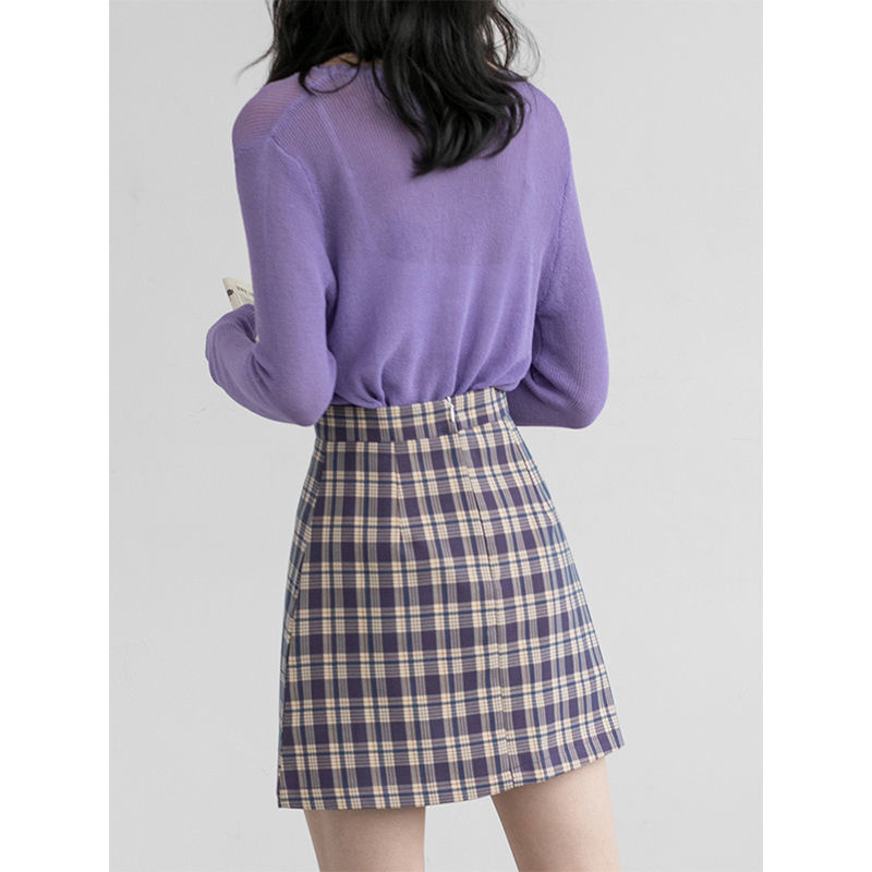 Chân Váy Chữ A Lưng Cao Họa Tiết Ca Rô Cổ Điển Dành Cho Nữ D018 | BigBuy360 - bigbuy360.vn