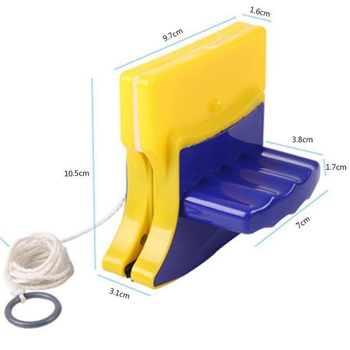 Miếng Lau Kính - Dụng Cụ Vệ Sinh Kính 2 Mặt Nam Châm Cho Nhà Cao Tầng Siêu Tiện Dụng DOULE SIDED GLASS