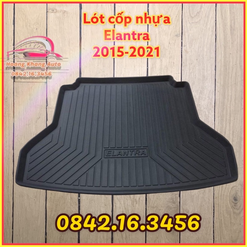 Lót cốp nhựa Elantra 2015 - 2021 ( nhựa dẻo đàn hồi cao cấp)
