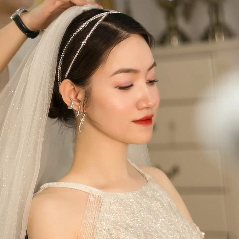 Cài tóc đính đá pha lê nhân tạo cho nữ