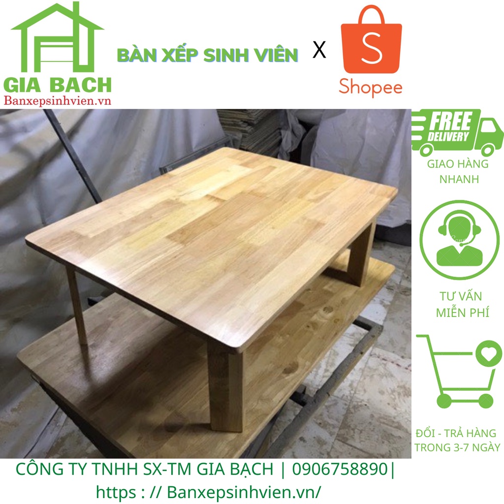 Bàn Gỗ Cao Su Tự Nhiên