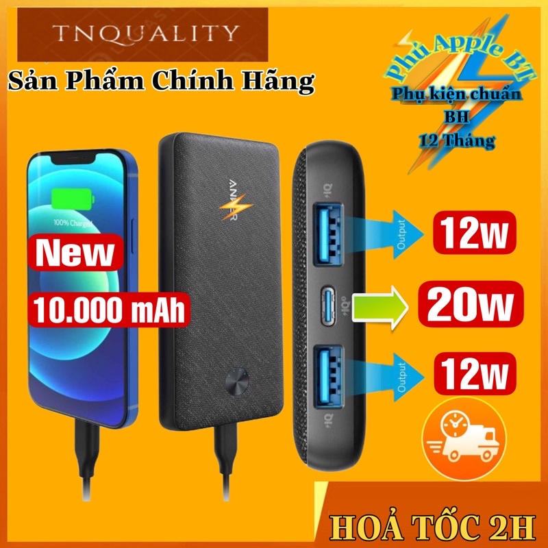 Pin sạc dự phòng sạc nhanh 20w Anker A1248 cho ip