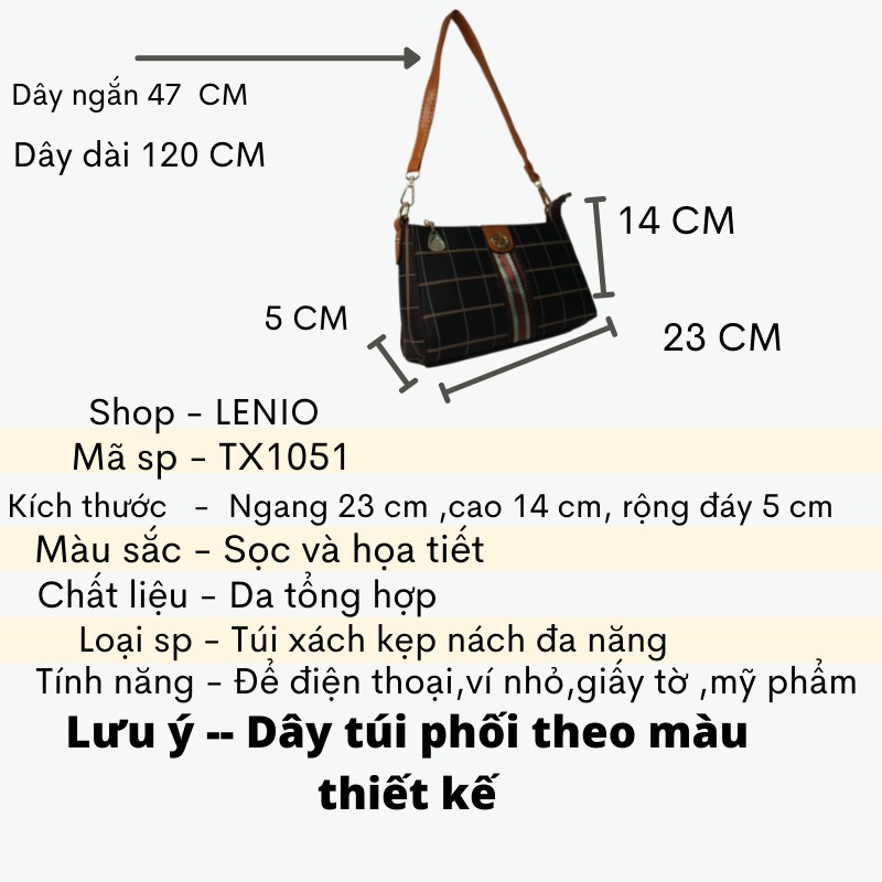 Túi xách nữ thời trang giá rẻ đẹp LENIO TX1051