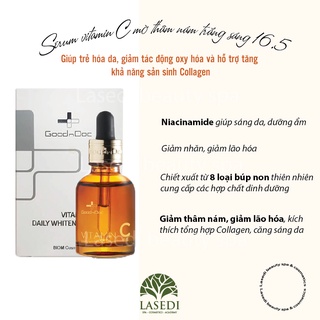 SERUM VITAMIN C MỜ THÂM NÁM TRẮNG DA GOODNDOC VITAMIN C 16.5 DAILY WHITENING 30ml
