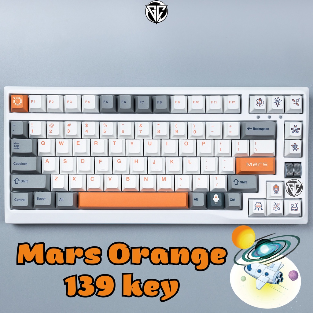 Keycap MARS Thick PBT Cherry Profile 139 nút