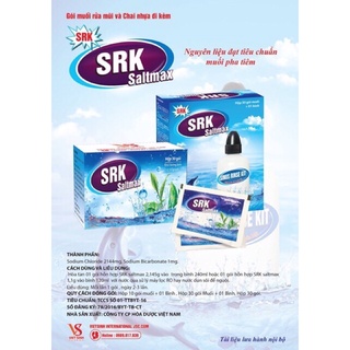 (CHÍNH HÃNG) Bình rửa mũi SRK SALTMAX (Chai nhựa 240ml + Hộp 10 gói x 2,145g)