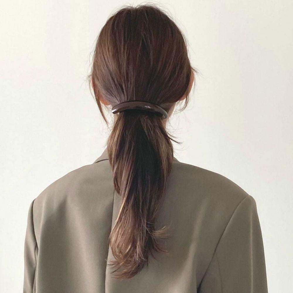 Kẹp Tóc Lò Xo Màu Trơn Phong Cách Vintage Thời Trang Cho Nữ