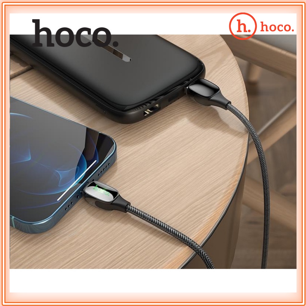 Dây Sạc Iphone Chính Hãng Remax Rc-123i/Hoco DU05 - Cáp Sạc iPhone Tự Ngắt Điện Thông Minh Dài 1M, Có Đèn Led - BH 1 Năm