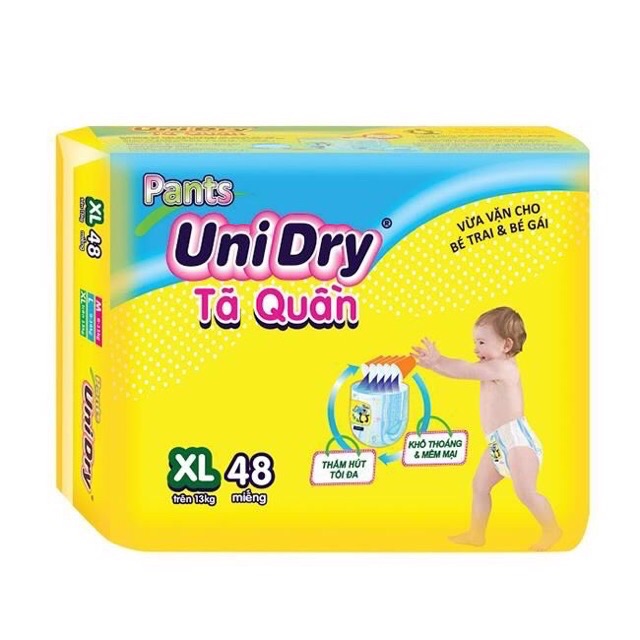 ( Tặng gấu bông mặt trời) Combo 2 gói tã quần Unidry M60/L54/XL48/XXL44