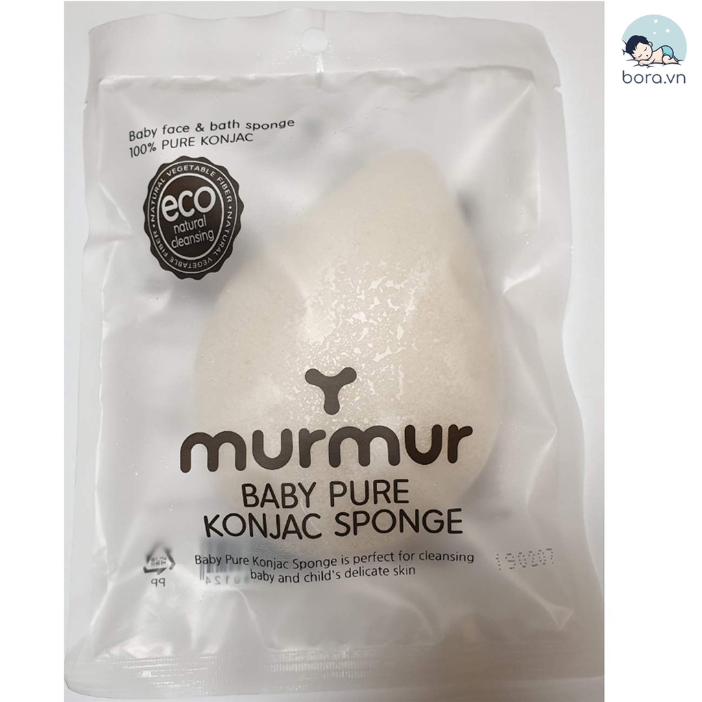 Bông tắm hữu cơ Murmur Konjac Hàn Quốc siêu mềm cho bé