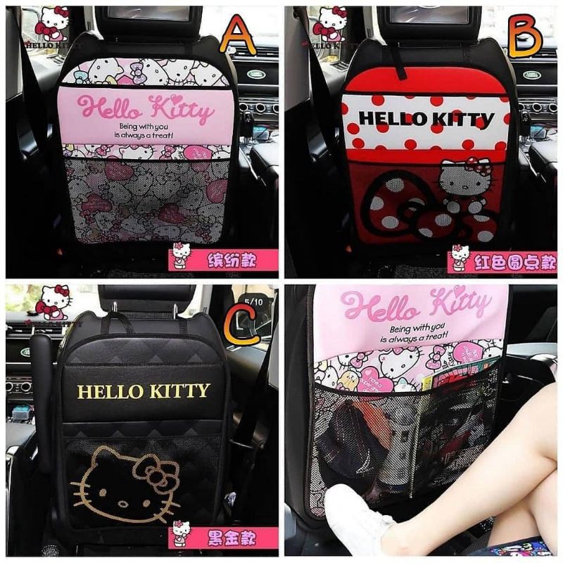 Túi Đựng Đồ Dùng Hình Hello Kitty Xinh Xắn Cho Xe Hơi