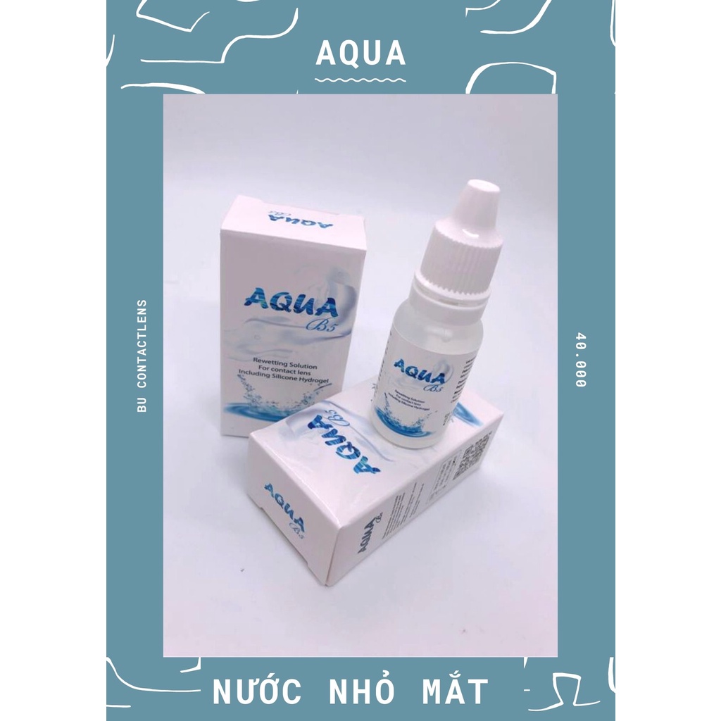 (Hoả Tốc) Nước Nhỏ Mắt Lens Aqua/Fresh eye lens 15ml cung cấp độ ẩm cho mắt