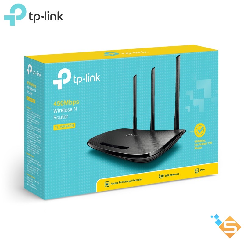 Bộ phát Wi-Fi Chuẩn N Tốc Độ 450Mbps TP-Link TL- WR940N V6.0 - Bảo Hành Chính Hãng 24 Tháng