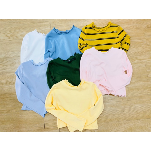 Áo thun tay dài croptop