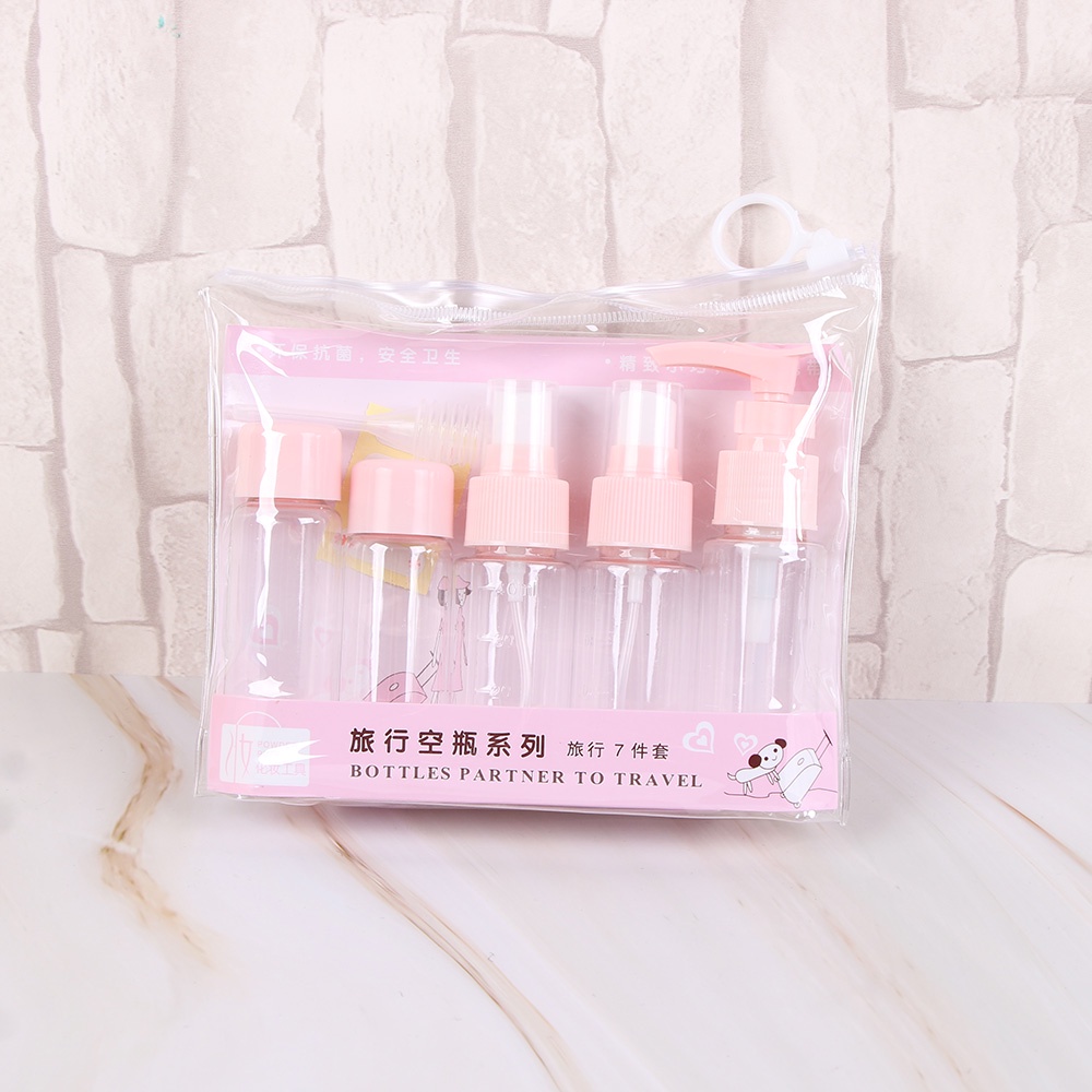 Bộ 7 Lọ Chiết Mỹ Phẩm Du Lịch Tiện Lợi