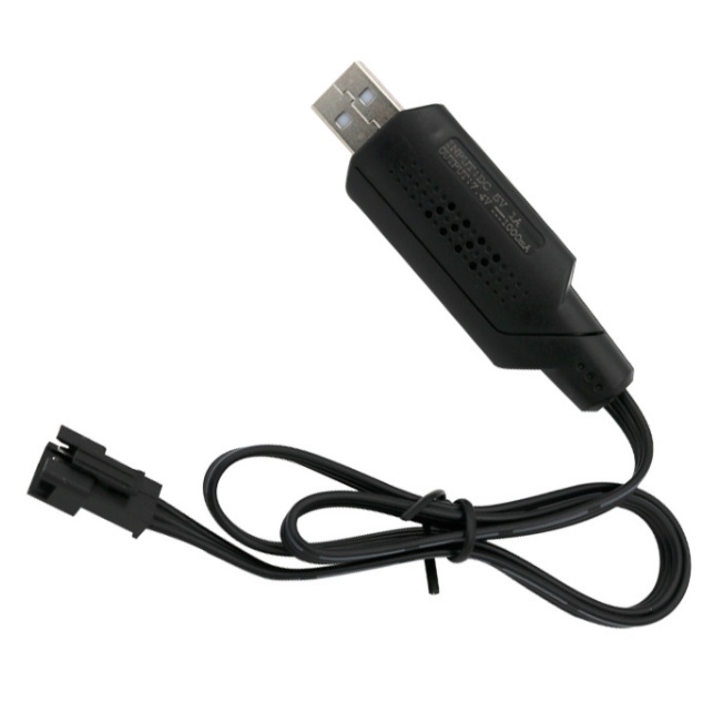 Xuongpinoto Cáp sạc USB 7.4V 1000mah phích cắm màu đen chân SM-3P,hàng mới 100%