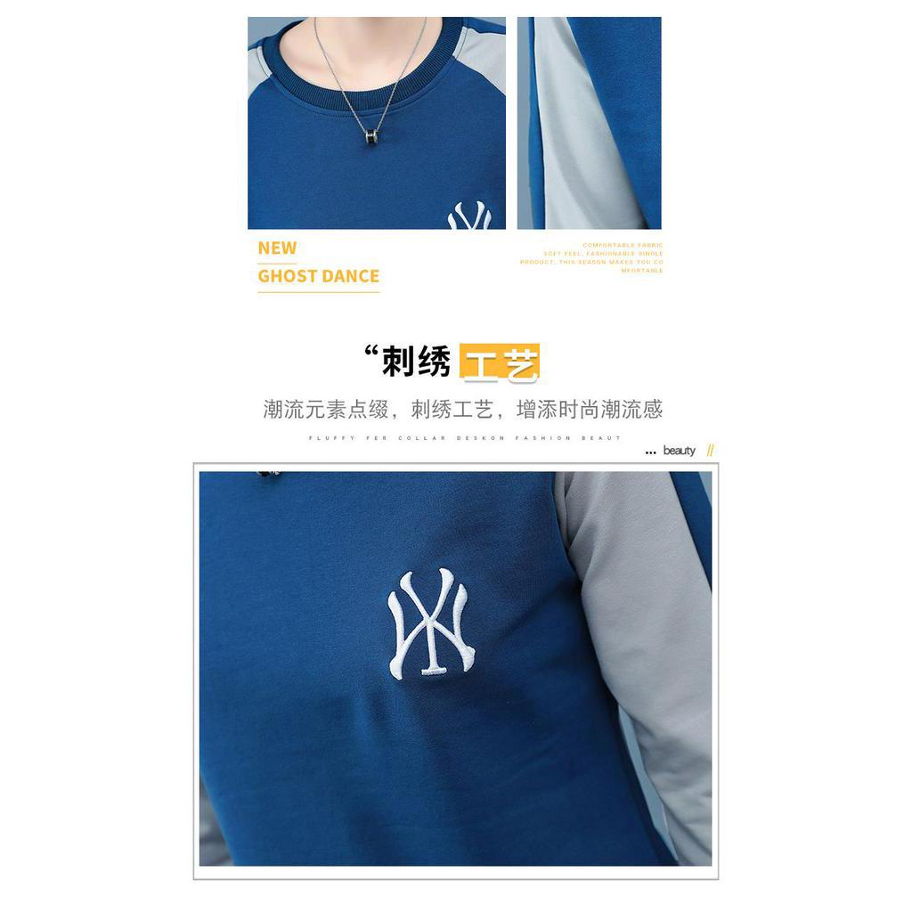 Bộ trang phục thể thao dài tay thêu họa tiết thời trang xuân thu 2020 phong cách Hàn Quốc cho nữ