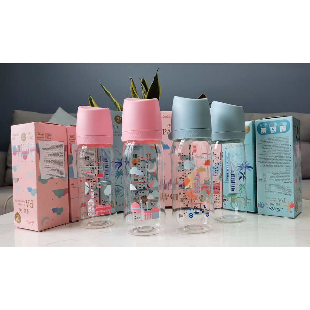 Bình Sữa Nhựa PA Cổ Rộng Mẫu Mới FARLIN- 180ml/280ml