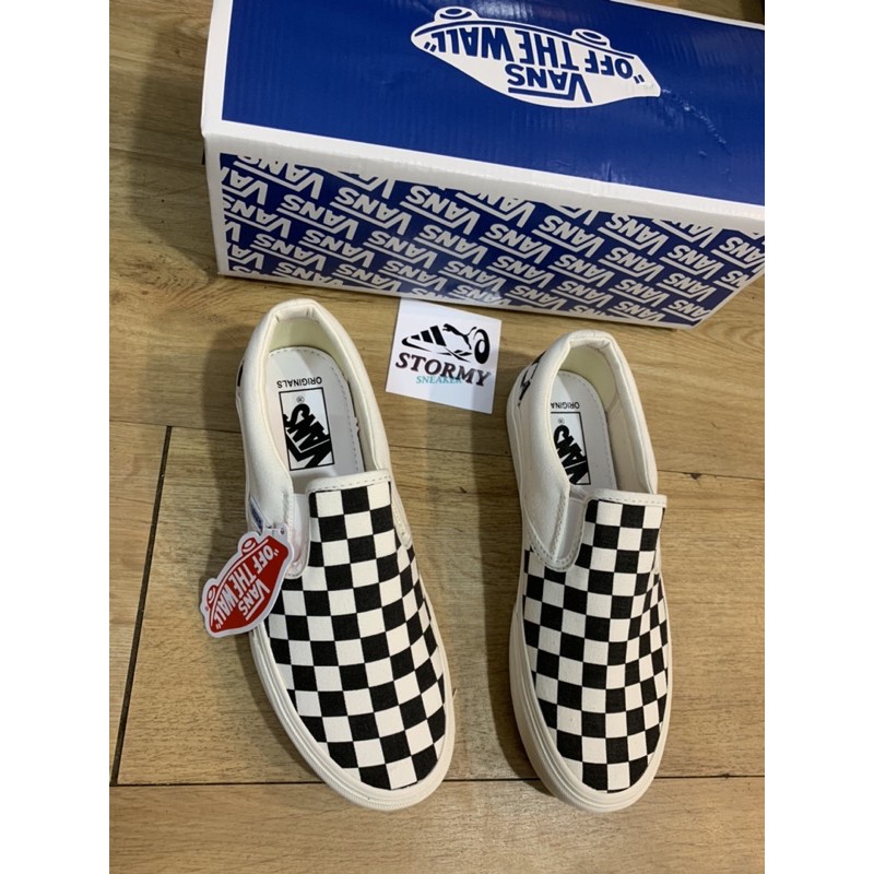 [Mã FAGREEN245 giảm tới 30K đơn 99K] [1:1 -Box Xanh] Giày Thể Thao Lười Slip On Caro Đen Trắng Nam Nữ | BigBuy360 - bigbuy360.vn