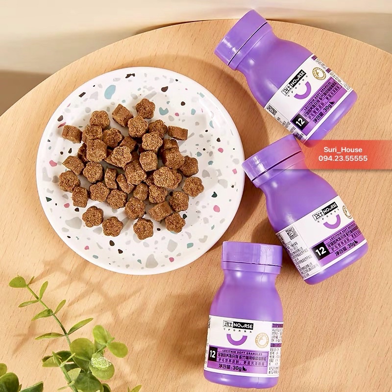 Dưỡng lông cho mèo Nourse 12 ngăn ngừa rụng lông bóng mượt lông Surica NM12 (30gram)