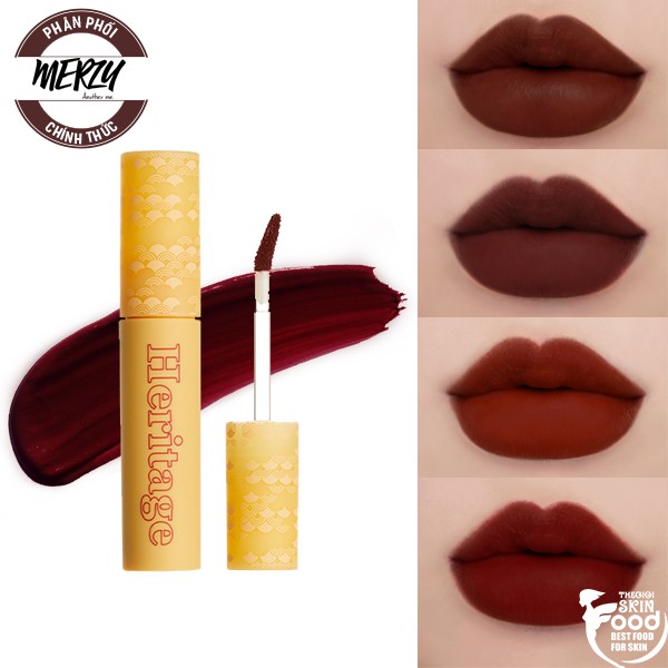 [Mã 2712FMCGSALE giảm 8% đơn 500K] [NEW 2021] Son kem lì, mềm mịn như nhung Hàn Quốc Merzy The Heritage Velvet Tint 4.5g