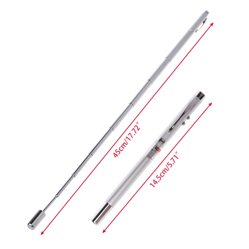 T07 Laser Pointer Torch Ballpoint Pen & Telescopic 4 in 1 Pointer for Presentations