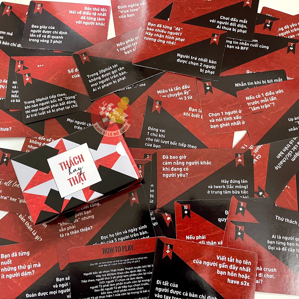 Bộ bài Thách hay thật Truth or Dare - Drinking Game mang đến sự thú vị, tạo cơ hội tìm hiểu và gắn kết tình bạn