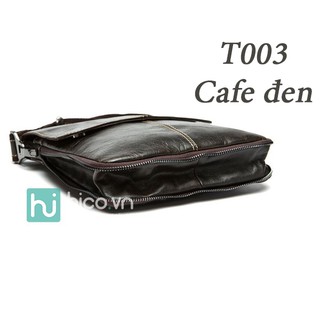 [DA THẬT]Túi Đeo Chéo Da Bò T003 Cao Cấp Da Thật 100%