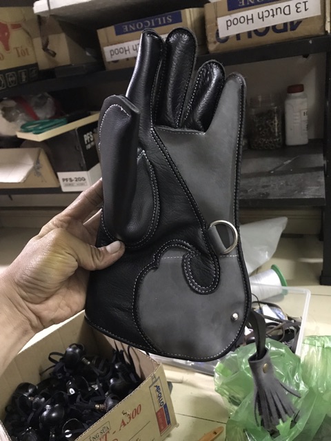 Găng tay da bò cao cấp 30cm 2 lớp da