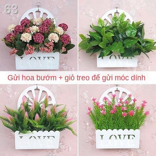 Giỏ hoa giả treo tường phòng ngủ nội thất khách trang trí cây ănZ