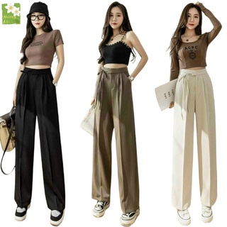 Quần tây dài ống suông cột nơ dây