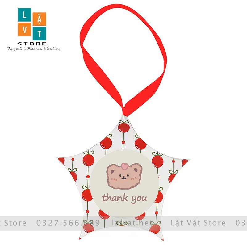 Tem tròn decal hoạt hình ngộ nghĩnh vui nhộn gián sản phẩm trang trí, tri ân cảm ơn khách hàng, thank you