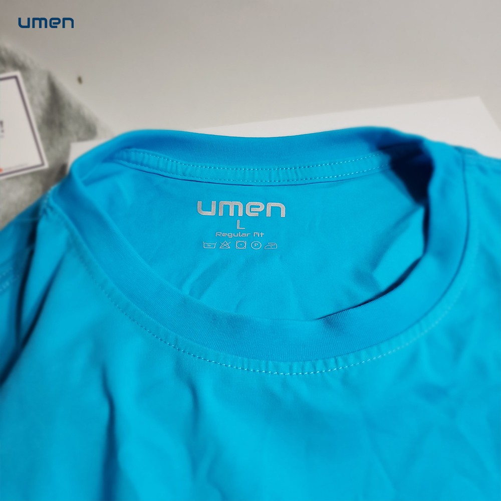 Áo thun basic nam màu xanh biển cổ tròn tay ngắn UMEN vải cotton co giãn, thoáng mát | BigBuy360 - bigbuy360.vn