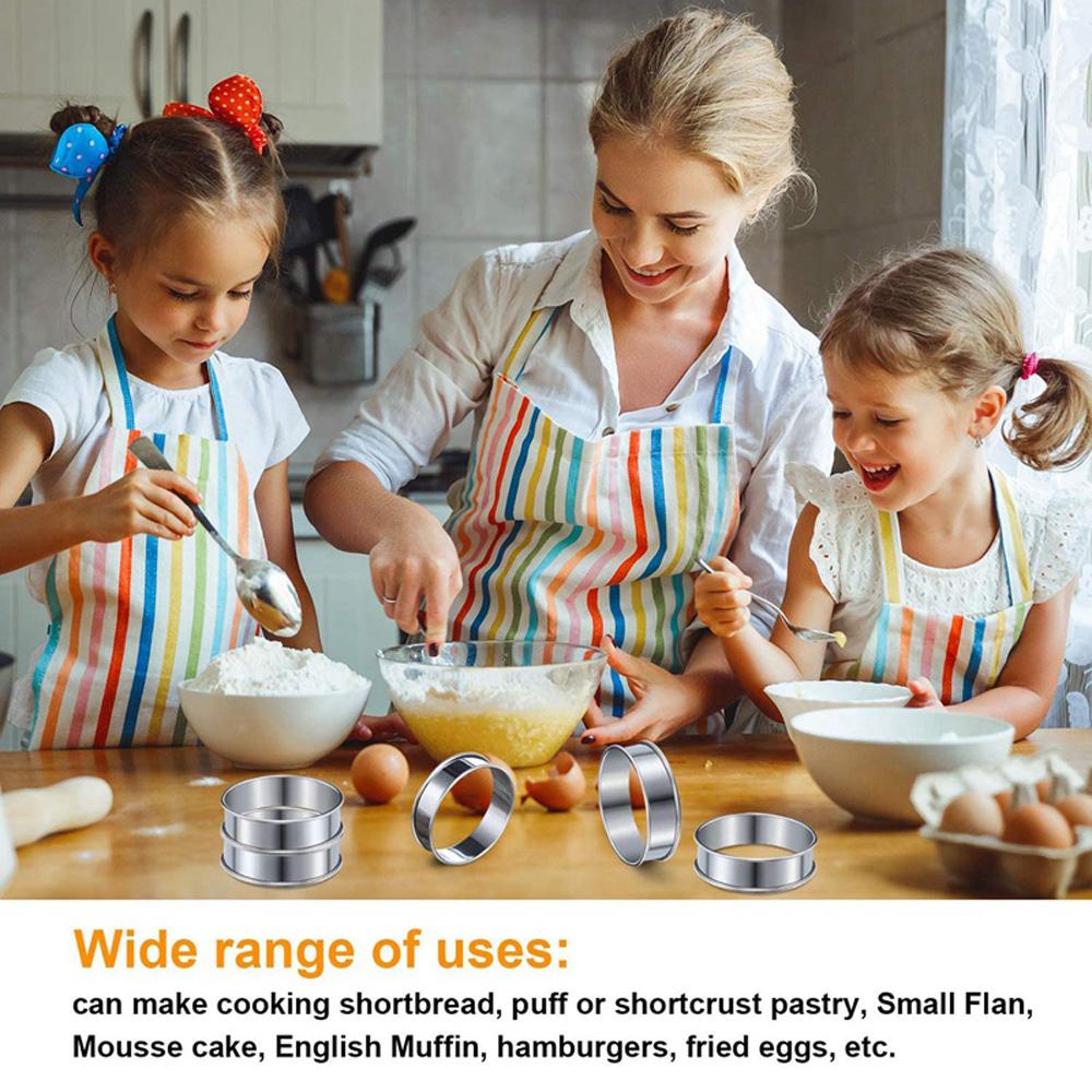 Khuôn Làm Bánh Tart Hai Cuộn Bằng Kim Loại Siêu Bền
