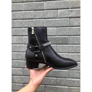  Harness Boot Nam cao cấp cao cổ kéo khóa  tăng chiều cao 7cm 