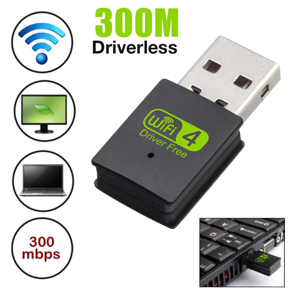 Bộ điều hợp WiFi USB Bộ chuyển đổi Wi-Fi 300Mbps USB Ethernet WiFi Bộ thu WiFi thẻ mạng 2.4G | BigBuy360 - bigbuy360.vn