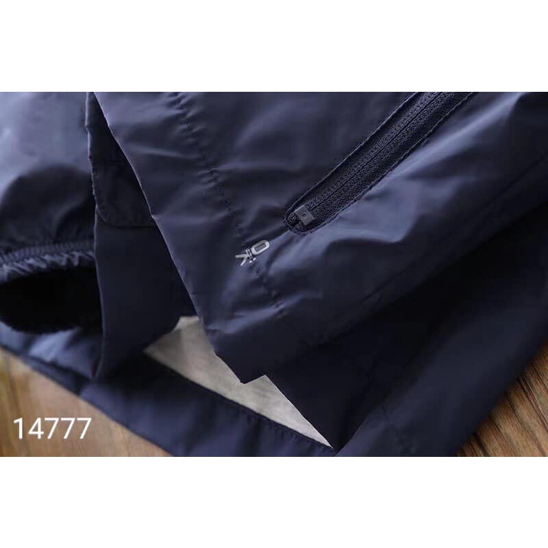 Aó khoác gió bé trai  kéo khóa có mũ JDK