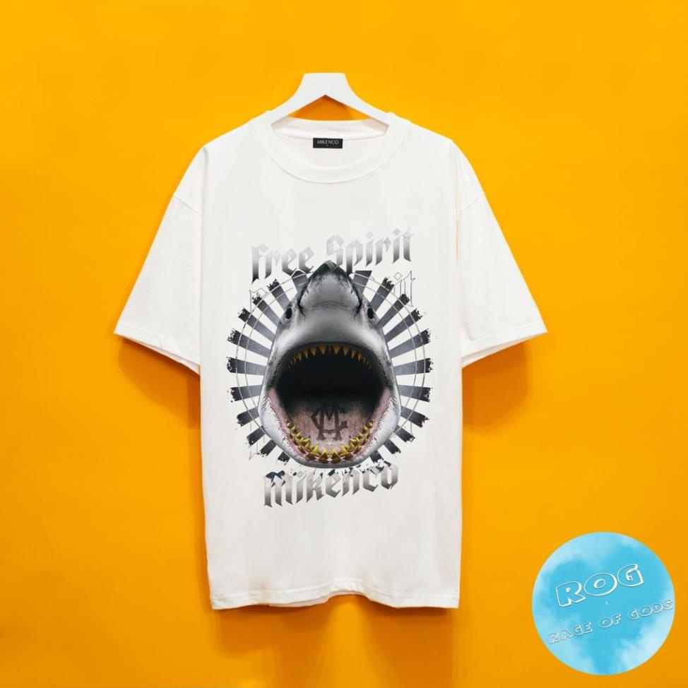 Áo thun tay lỡ MIKENCO Cá Mập Streetwears SG , Áo thun unisex nam nữ from rộng oversize chất liệu cotton