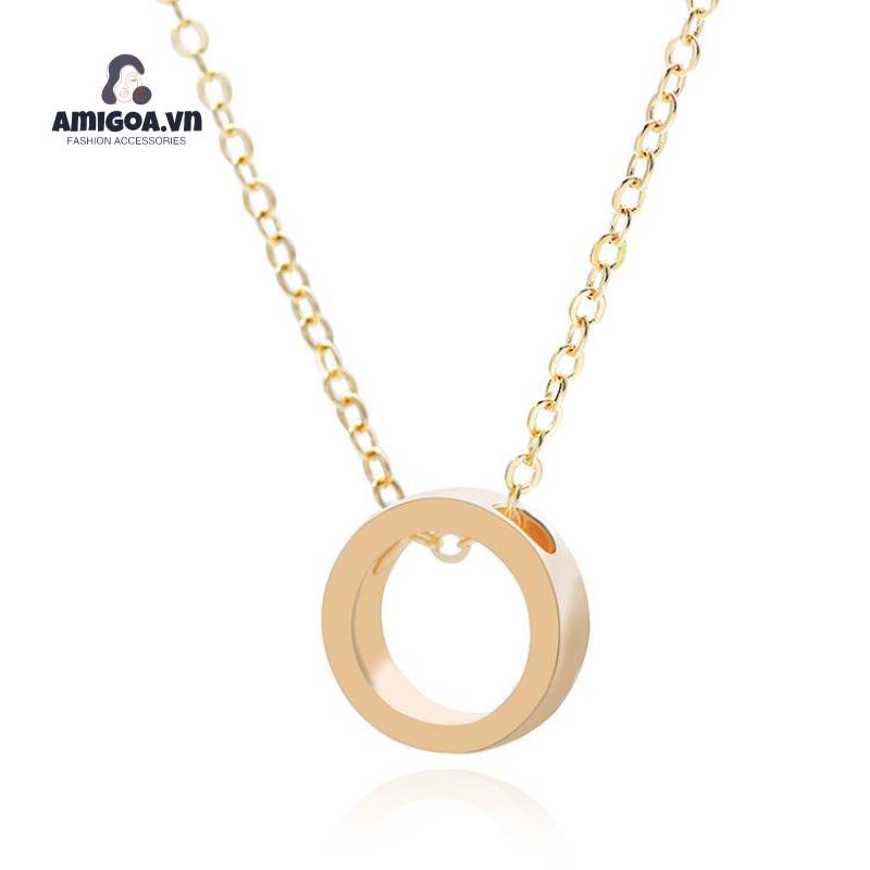 Vòng cổ Mặt Nhẫn Kim Loại Đơn Giản Dành Cho Cặp Đôi