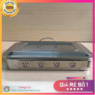 Hộp Hấp dụng cụ y tế Inox Chữ Nhật -Có quai xách [ Chất Lượng, Giá Rẻ ]