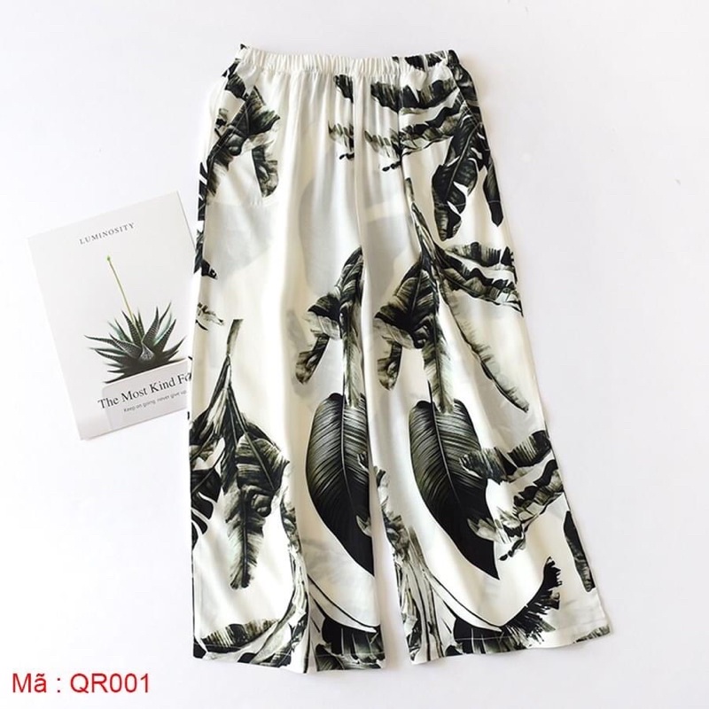 Quần lanh lụa ống rộng Evy