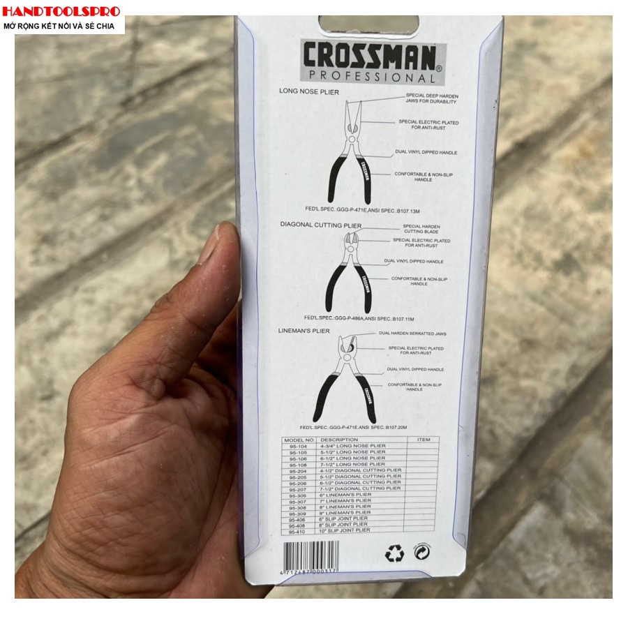 Kìm nhọn đen 4-1/2 inch Crossman 95-104