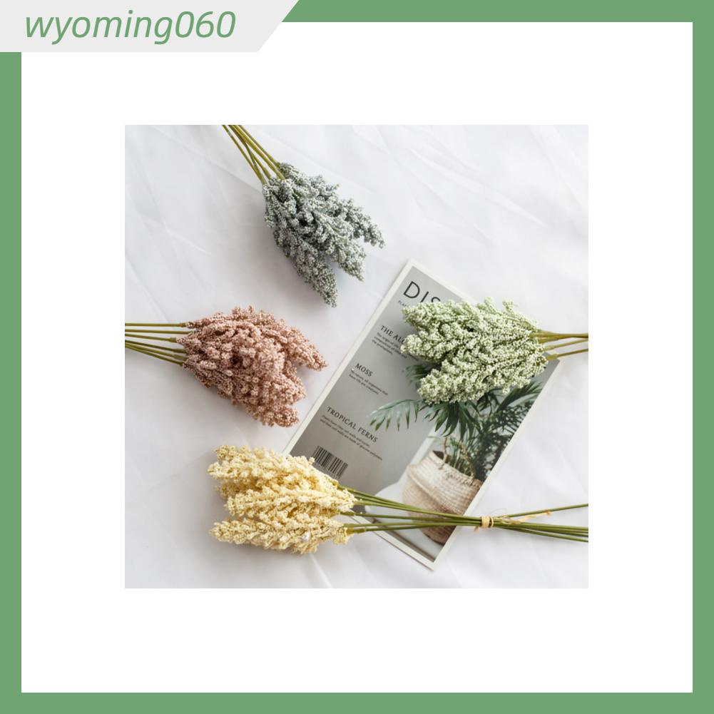 Wyoming060 6pcs Artificial Lavender Floral Fake Plant Bouquets for Farmhouse Home Decoration