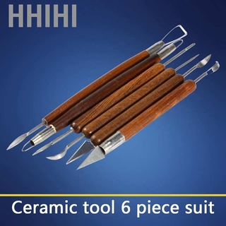 Hhihi 6x Khắc Đất Sét Điêu Khắc Khắc Dụng Cụ Gốm Polymer Mô Hình DIY Điêu Khắc