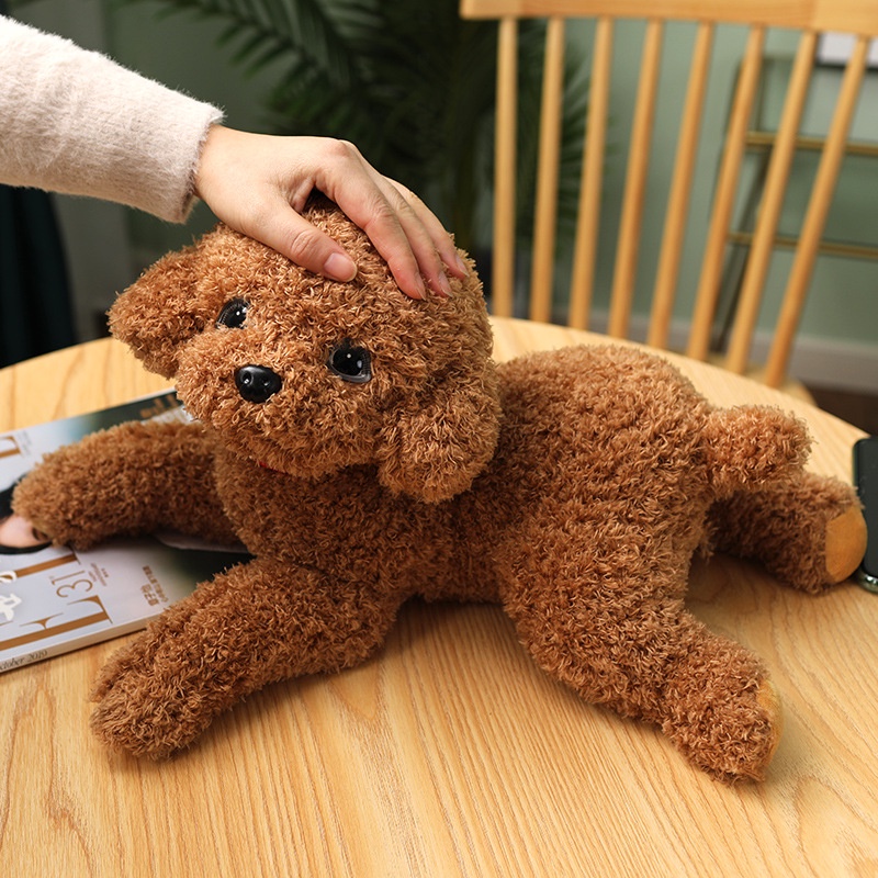 Dễ thương teddy dog ​​đồ chơi sang trọng búp bê con chó búp bê mô phỏng con chó con thoải mái búp bê cô gái đồ chơi
