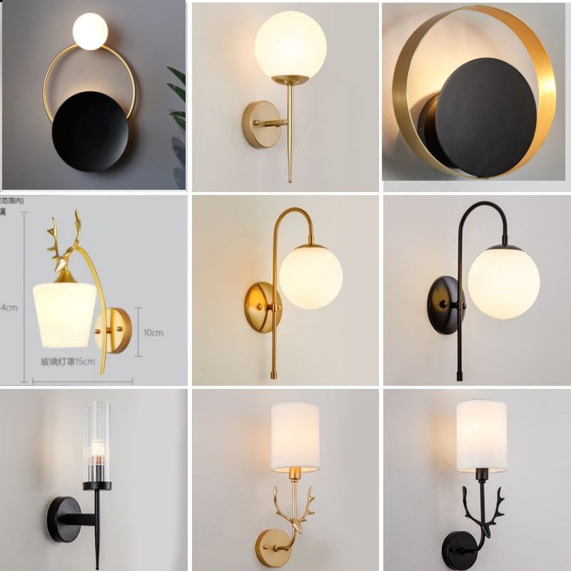 đèn tường bắc âu ánh sáng đơn giản đẹp sang trọng kiểu mỹ hiện đại tối lối đi cầu thang phòng khách nền ngủ